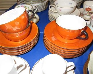 Hydro orange luster china