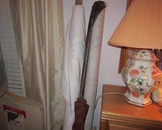 Hydro rolls of fabric, lamp