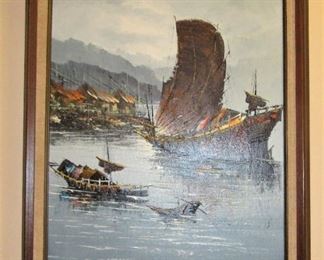 Hydro painting of a boat