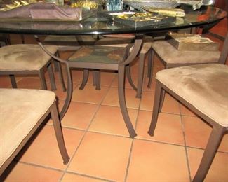 Hydro bottom of metal table and chairs