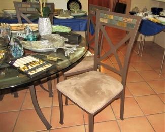 Hydro metal chair and table