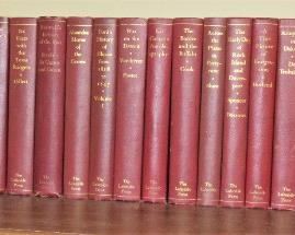 Hydro red leather bound books