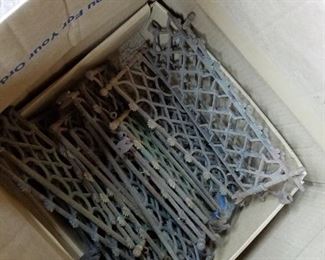 box of metal train fencing