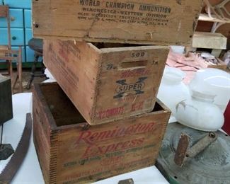 vintage ammunition crates