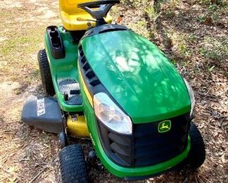 John Deere Riding Lawn Mower up for silent bid.  Bids will be opened at 2 pm on Saturday.