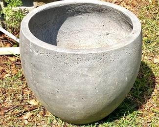 57.Pair of Cement Pots 14” H x 14”sq			$90