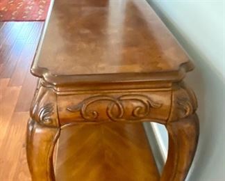 29-	Asian influence Console table 	18”D x 52”L x 28”H			$195