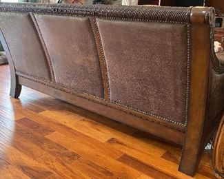 30-	Texas Hillsboro Leather Sofa & Loveseat with nail heads 81”L & 56”L	$1,350