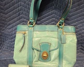 Coach purse and matching wallet