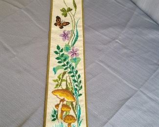 Hand needlepoint bell pull