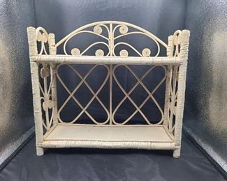 Vintage wicker shelf
