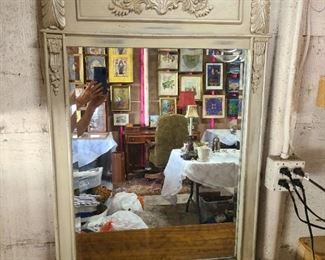 Heavy "washed look" hanging or table mirror