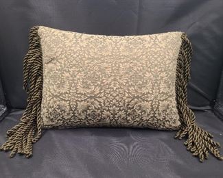 Flip side - corded fringe pillow