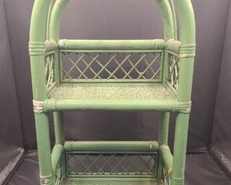 Vintage wicker shelving