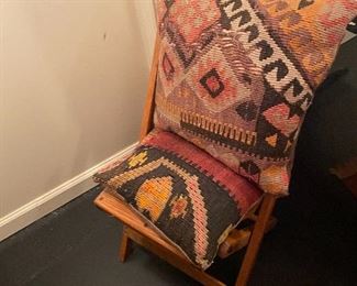 Vintage hand woven wool tribal pillows 