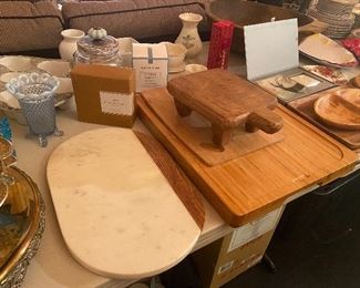 Large collection of cutting boards