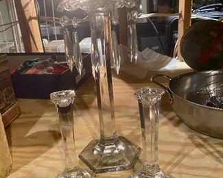 Crystal candle holders 