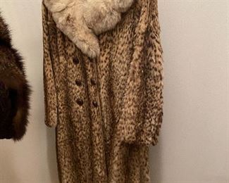 Long Leopard Fur coat