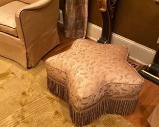 Star shaped upholstered ottoman