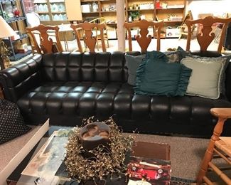 Look at this approx 7' vintage rolled arm sofa Great condition.