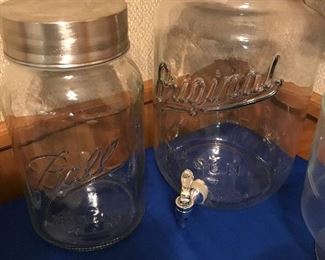 Wonderful Ball Jars and beverage jar with spigot