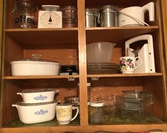 More great kitchen corning ware, bakeware, small appliances etc.