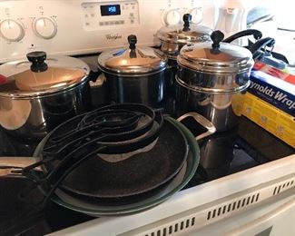 Nice pots and pans, skillets, dutch ovens etc.
