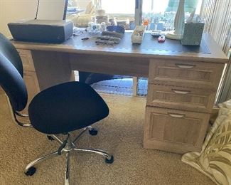Real space desk and office chair