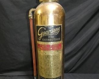 Antique Guardene Fire Extinguisher
Brass 2 1/2 Gallon Hand Held Fire Extinguisher -No A-6622540
Classification A-1 Pyrene Manufacturing Company, Newark, NJ
24" Tall