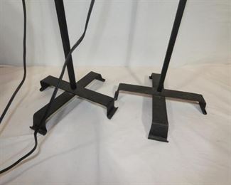 2 Primitive Style Iron Electric Candle Floor Lamps
-Both Working.
- 49.5" Tall