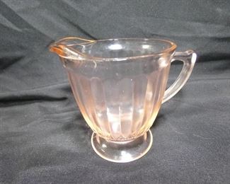 Pink Petalware Creamer 3.5" by Macbeth-Evans Glass Co Depression Glass