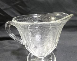 Royal Lace Clear Hazel Atlas Glass Creamer 1934-1941 4"