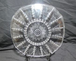 -Clear Columbia Federal Glass Platter 1948-1952 11"