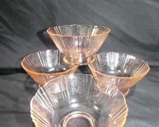 Pink Depression Glass Sweetheart by MacBeth-Evans Glass Co.
1930 - 1936
- 4 Sherbet Bowls