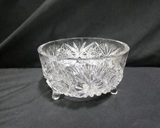 Footed Crystal Bowl 7" x 4"
