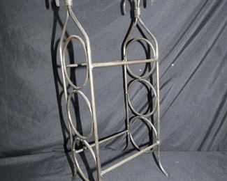  Enameled Metal
- Wrought Iron Wine Rack 18" Tall