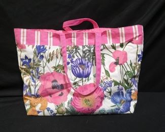  Lined Estee Lauder Floral Tote 14" X 19"