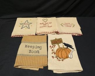 Embroidered Tea Towel Collection
- Unused, New Towels
- 5 Tan Cloth