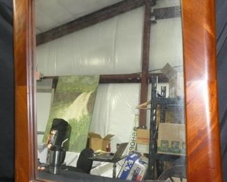 Vintage Mahogany Inlay Mirror
30" x 35.5" tall.
See Photos of scratches.