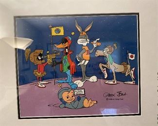 Duck Dodgers signed animtion cel