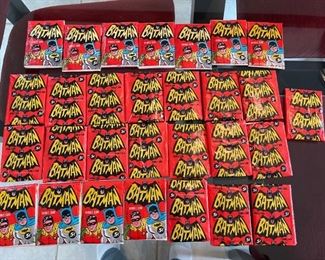 1966 Batman opened packs with cards and gum. $100 per pack, firm. 