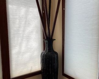 Dark Bamboo. Mint Condition. Measurements:  46” Tall, Base 9”, top of bamboo (can be changed) 84”. $200