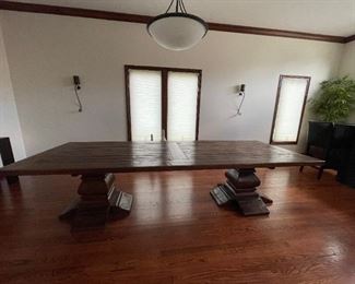 Arhaus Wood Dining Room Table. Measurements:  108” long, 44” wide, 30” tall. Mint Condition. $3500