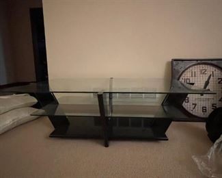Glass Coffee Table, two tiered. Mint Condition. Measurements:
