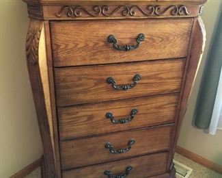 Solid Wood Tallboy Chest of Drawers Dimensions: 51"x37"x19"