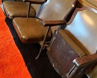Theater Seats on a base, I believe from the 1930's from East Tennessee $750
