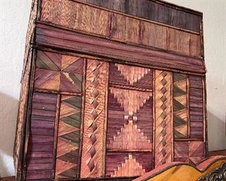 Southwest woven end table $40