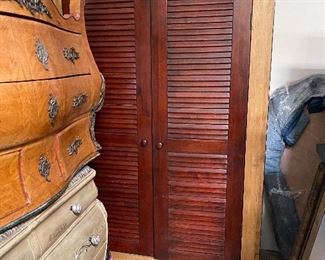 Shutter door armoire $125
4 large drawers 
