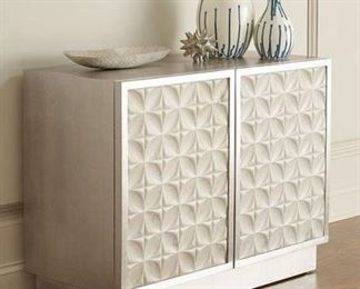 Bernhardt greyville cabinets new with defects slight peeling to silver. Real marble very heavy. $250