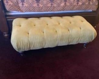 Tufted suede bench $30